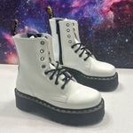 Dr. Martens  Jadon White Leather Platform Combat Boots Sz 37 EU/ US Women 6 Men 5 Photo 0