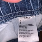 American Eagle Outfitters High Waist Ruffle Hem Elastic Blue Jean Mom Shorts 2 Photo 6