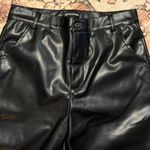 Pretty Little Thing black straight leg leather trouser Photo 3