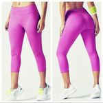 Fabletics Salar Solid Powerhold Capri Cropped Athletic Midrise Leggings Freesia Photo 1