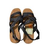 Daisy Fuentes New  SIZE 11  STRAPPY comfort sandal Black rhinestone accents Photo 9