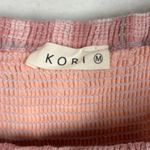 Kori Pink White Gingham Off The Shoulder Dress Size Medium Photo 6