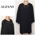 Alfani black dress with cut out embroidered lace. New Photo 1