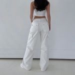 Princess Polly White Cargo Pants Photo 3