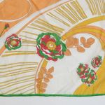 Vintage 60s Floral Chiffon Square Scarf Wraps Photo 6