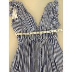 Tuckernuck  O.P.T. Blue White Striped Flounce Ruffle Cut-out Stella Maxi Dress S Photo 9