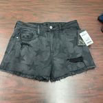 Material Girl NWT  Black Denim Star Print Shorts Size 7 Photo 0