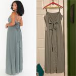 Show Me Your Mumu Lauren Tie Maxi Dress in Deep Sage Chiffon $148 NWT XXL Photo 2