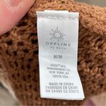 Aerie Offline Ombré Open Knit Crop Sweater Size MEDIUM Purple Pink/Cream Brown Photo 2