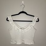 LA Hearts  Knit Keyhole Babydoll Crop Top, White, Size S, EUC Photo 1
