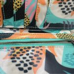 Wander Vibrant Tropical Artistic Print Zippered Wallet Abstract Floral Motifs Green Photo 13