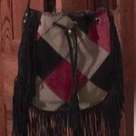 Patricia Nash Fringe hippie boho, patch purse suede Photo 1