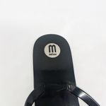 Melissa [] Black Jelly Sandals Rubber Flip Flop Beige Flower Beach Thongs Size 9 Photo 9