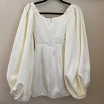 House Of CB  'Carlyn' Ivory Satin Balloon Sleeve Mini Dress/Size S‎ NWOT Photo 6