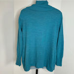 Coldwater Creek ‎ Shawl Cardigan Sweater Size M 10-12 Blue Merino Wool Blend Photo 2