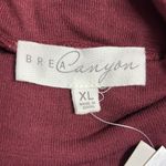 Brea Canyon XL Burgundy Mock Neck Keyhole Long Sleeve Banded Hem Top NWT Office Red Photo 7