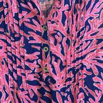 Lilly Pulitzer Pink Coral Reef Print Sleeveless Blouse Size Large Photo 2