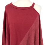 Gilli Asymmetrical Cold Shoulder Relaxed Pullover Top Berry Red Size 2X NWT Photo 1