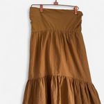 Anthropologie Maeve Anthro Golden Hour Strapless Tiered Midi Dress Boho Cottagecore Ruffle S Photo 4