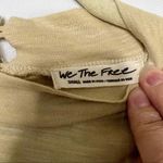 We The Free ‎ Womens Small Top Beige Long Sleeve with Lace Cuff Detail Boho Chic Photo 1