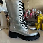 Nasty Gal Silver Chunky Boots Photo 0