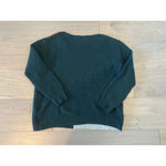Staccato  Colorblock Crew Neck Sweater Women's Large Green Grey Photo 3