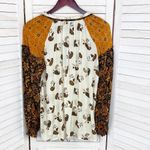 Jane and Delancey Jane‎ & Delancey Paisley Floral Pattern Block Peasant Blouse Small Photo 7