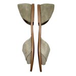 Vince Womens Sz 39 Beige Suede Canvas Crisscross Flat Sandals Summer Comfortable Photo 5