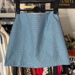 Hutch  Anthropologie Blue Textured Geometric A-Line Mini Skirt Womens 12 New NWT Photo 0