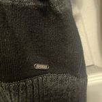 Guess  Sweater Womens Med Black
Grey Stripe Shawl Collar Buckle
Detail Cotton Photo 3