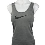 Nike Pro Womens Gray Sleeveless Stretch Scoop Neck Athletic Sports Tank Top Sz S Photo 0