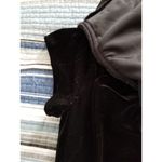 AQUA  Black Velvet One Shoulder Ruffle & Peplum Blouse Top Womens Size Small Photo 5