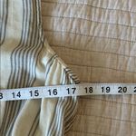 Pact cottage 100% organic cotton coastal beach mini cream gray striped dress Sâ Photo 12