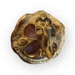 Kenneth Lane Floral Lavender Goldtone Clip on Earrings Photo 3