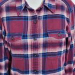 Burgundy and Navy Plaid Flannel Shirt Size 6 Patagonia Women's Flannel Photo 2