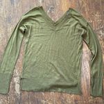 Poof! Poof NY Forest Green VNeck Sweater size SM Photo 0