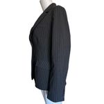 Ann Taylor sport coat 12 black pinstripe blazer lightweight classic jacket Photo 6