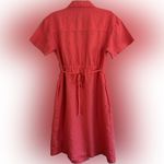 Athleta NWT 100% Linen Playa Wrap Dress in Passionfruit Coral, Pockets, … Photo 3