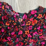 Wild Fable  Women's Dark Floral Print Long Sleeve Ruffle Blouse - XS - NWT Photo 6