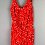 Francesca's  Red Floral Tie Romper Photo 1