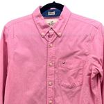 Hollister Womens Button Down Shirt Size XS Career Professional Pink Preppy Photo 2