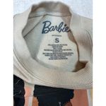 Barbie Crop Sweatshirt Beige Graphic Crewneck Small 2022 Mattel Photo 1