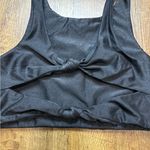 Beach Riot  Sports Bra Top Sz Medium Black Shimmer Sparkle Twist Knot Open Back Photo 8