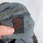 Dollhouse Pin Stripe Dark Faded Denim Jean Skirt Whiskering Size 19 Photo 9