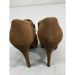 JustFab Womans Just Fabulous 07aa11 Size 10 Brown Zip Up Platform Stiletto Booties Photo 4