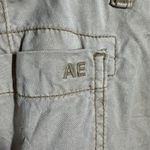 American Eagle Wideleg Cargo Pant Women 4 Long Tan Pocket Grunge Baggie Stretch Photo 7