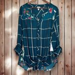 Dress Barn NWT  Tunic Blouse | Plus Size‎ 3X |Button Down Roll Tab Long Sleeve Top Photo 1