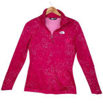 The North Face  Pullover Womens Small Pink Fleece Quarter Zip Speckled Hiking Photo 0