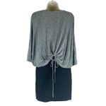Black Halo  Gwen Blouson Tie Back Mini Dress Gray Black Size XS Photo 6