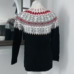 J.Jill Festival Cottage Fair Isle Sweater Black Mul Pullover, Size XS New w/Tag Photo 3